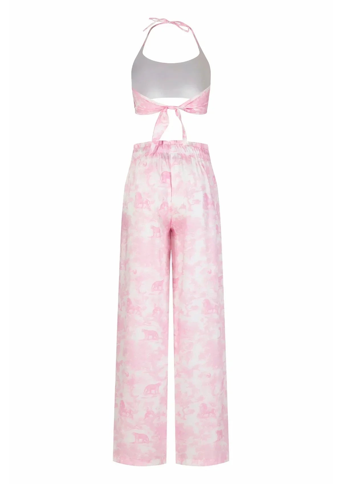 Puff-Sleeve Tie Front Top and Shorts Set | TheSaint54