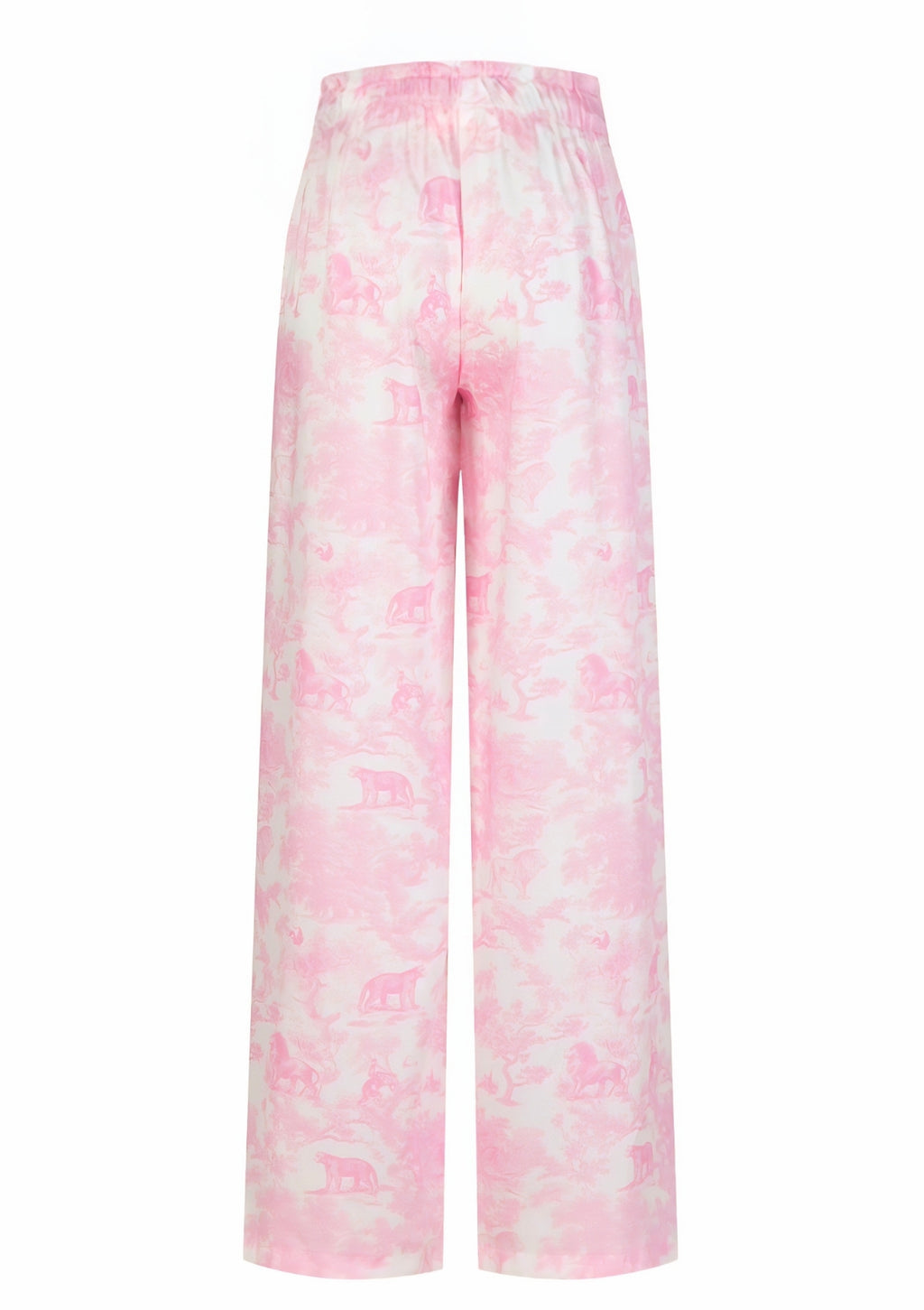 Printed Satin High-Waisted Pants | THE SAINT 54