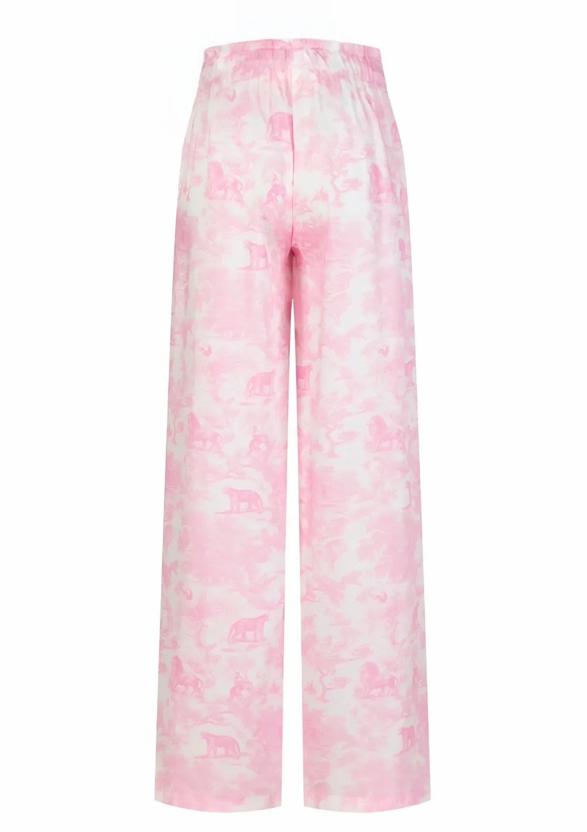 Printed Satin High-Waisted Pants | THE SAINT 54