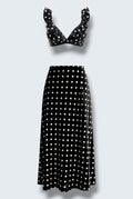 Polka Dots Топ с Волани x Миди Пола