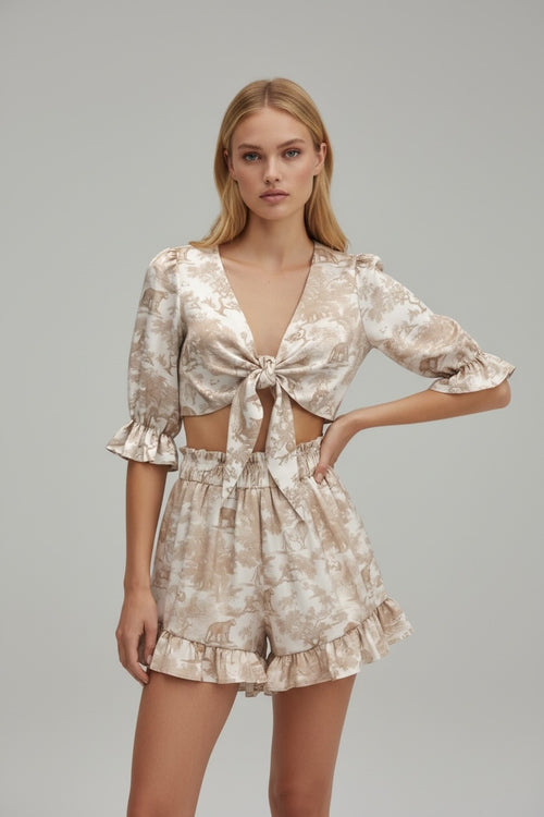 Сет J'ADORE Beige x Панталонки с Воланче
