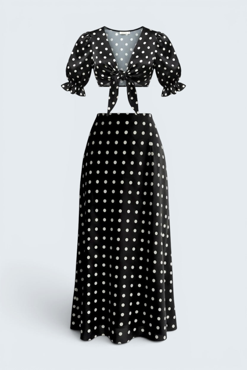 Сет Риза Polka Dots х Midi Пола