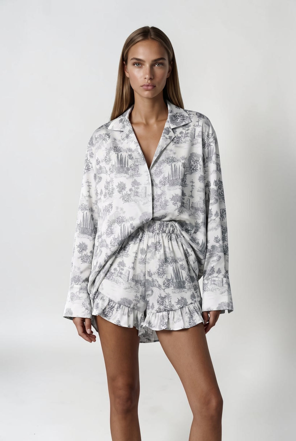 Oversize Shirt J'ADORE Grey
