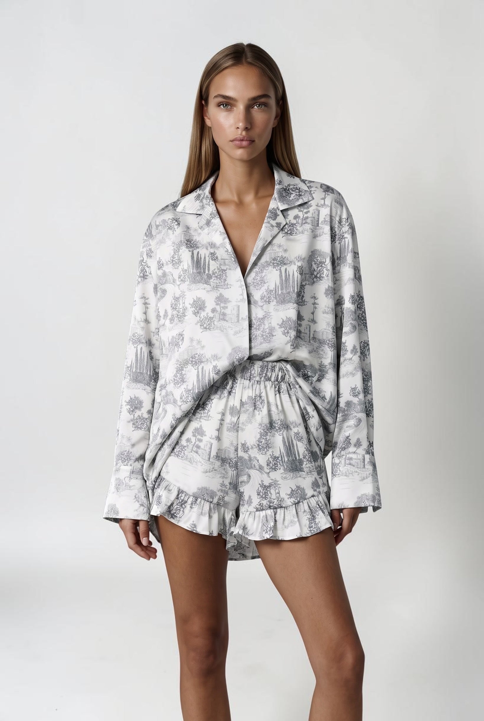 Oversize Shirt J'ADORE Grey