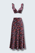 Set Give&Shine Top with Ruffles x Midi Skirt