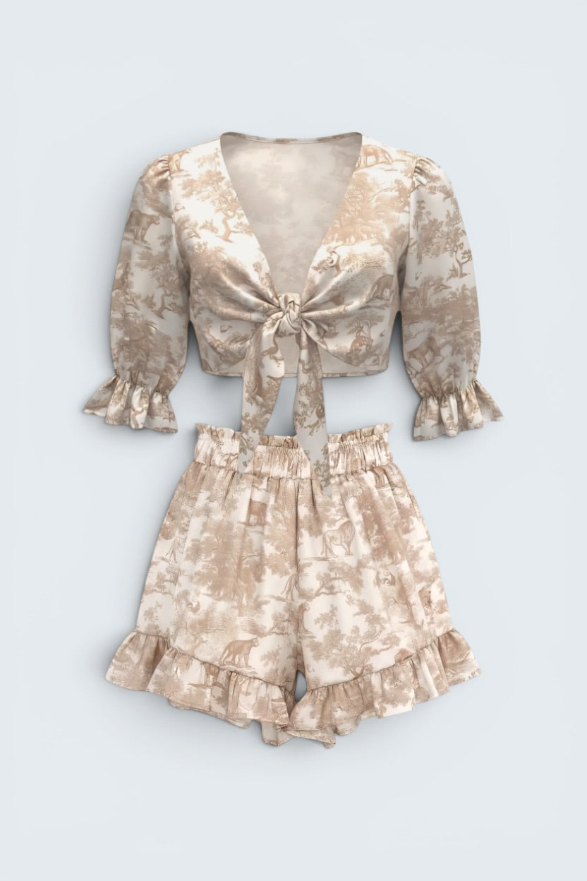 Сет J'ADORE Beige x Панталонки с Воланче