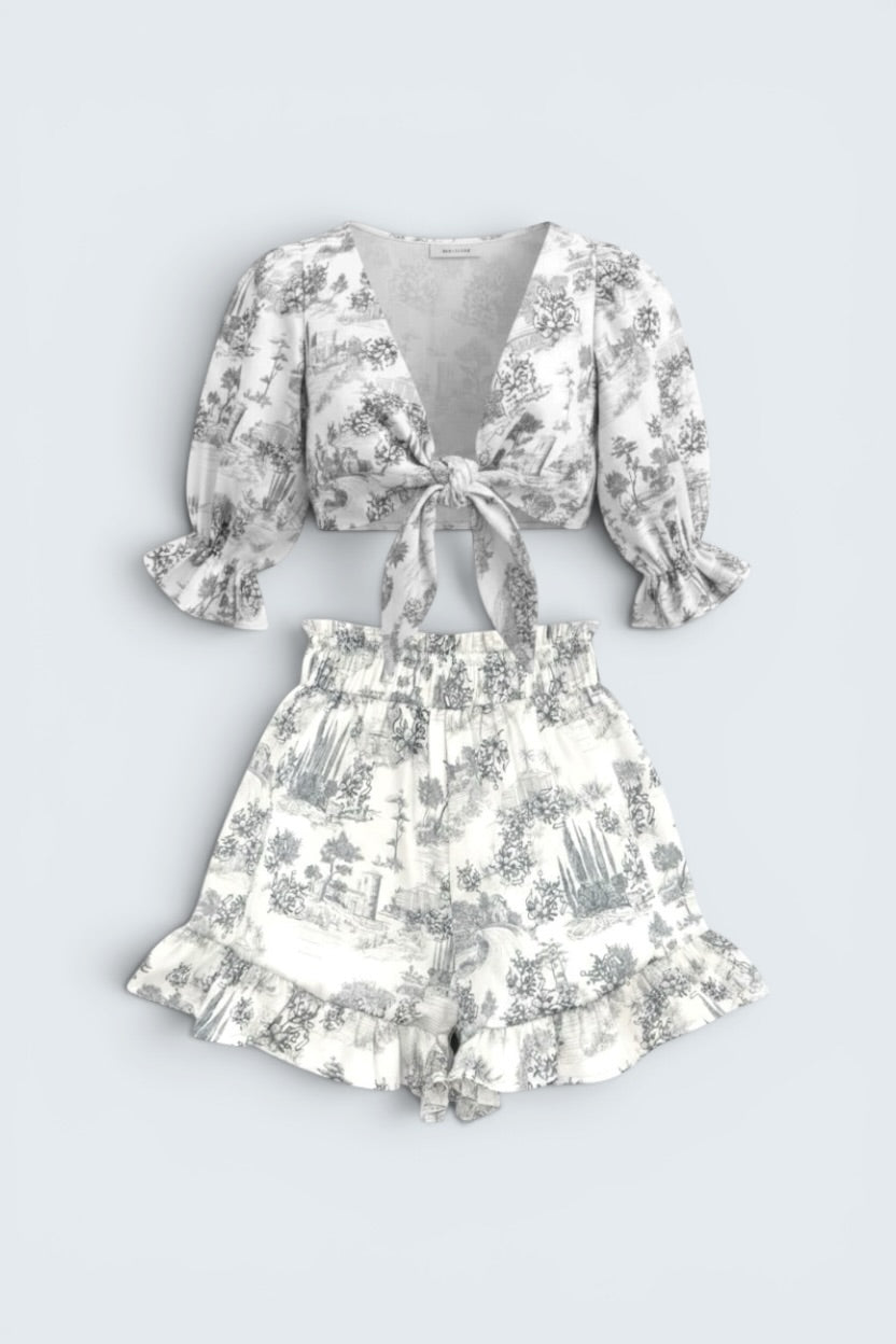 Сет J'ADORE Grey x Панталонки с Воланче