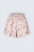 Flared Shorts Pink Flower
