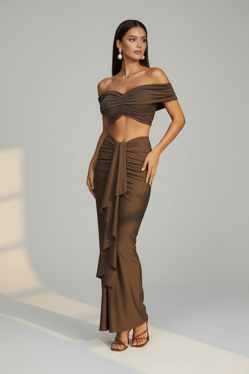 venus off the shoulder maxi dress Maxi Dress Venus Rose Gold Dress Haute Couture Venus Evening Dresses Venus Swimwear Ombre Maxi